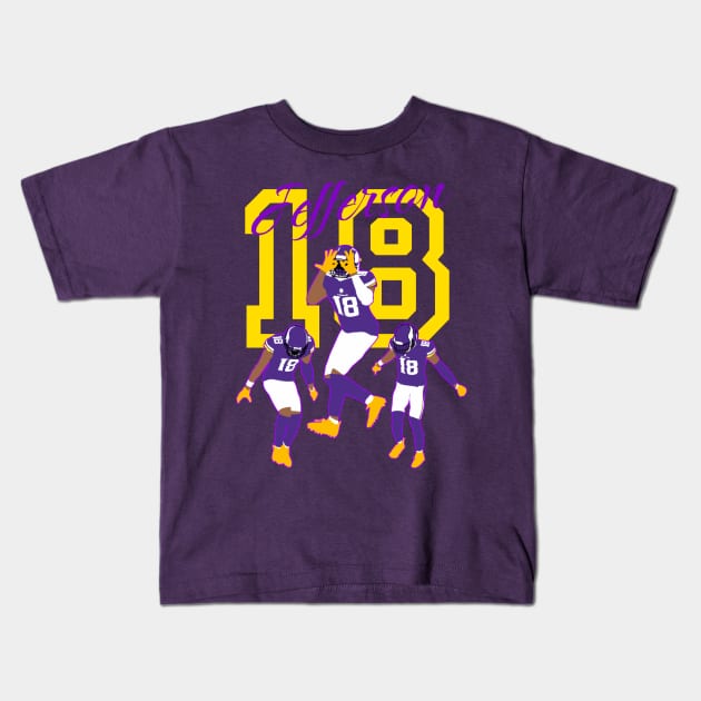 Justin Jefferson Kids T-Shirt by Mic jr